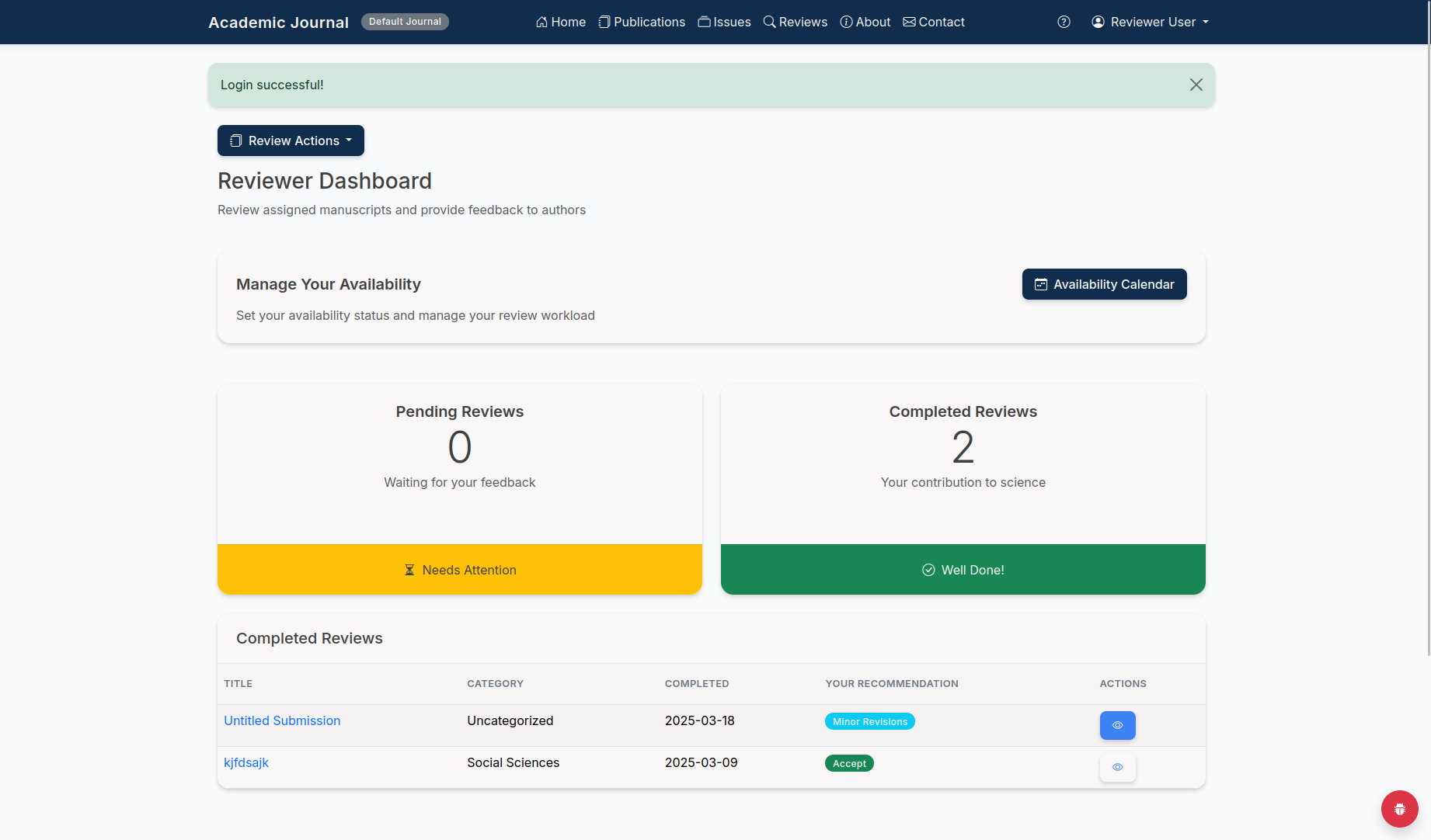 Publication Interface